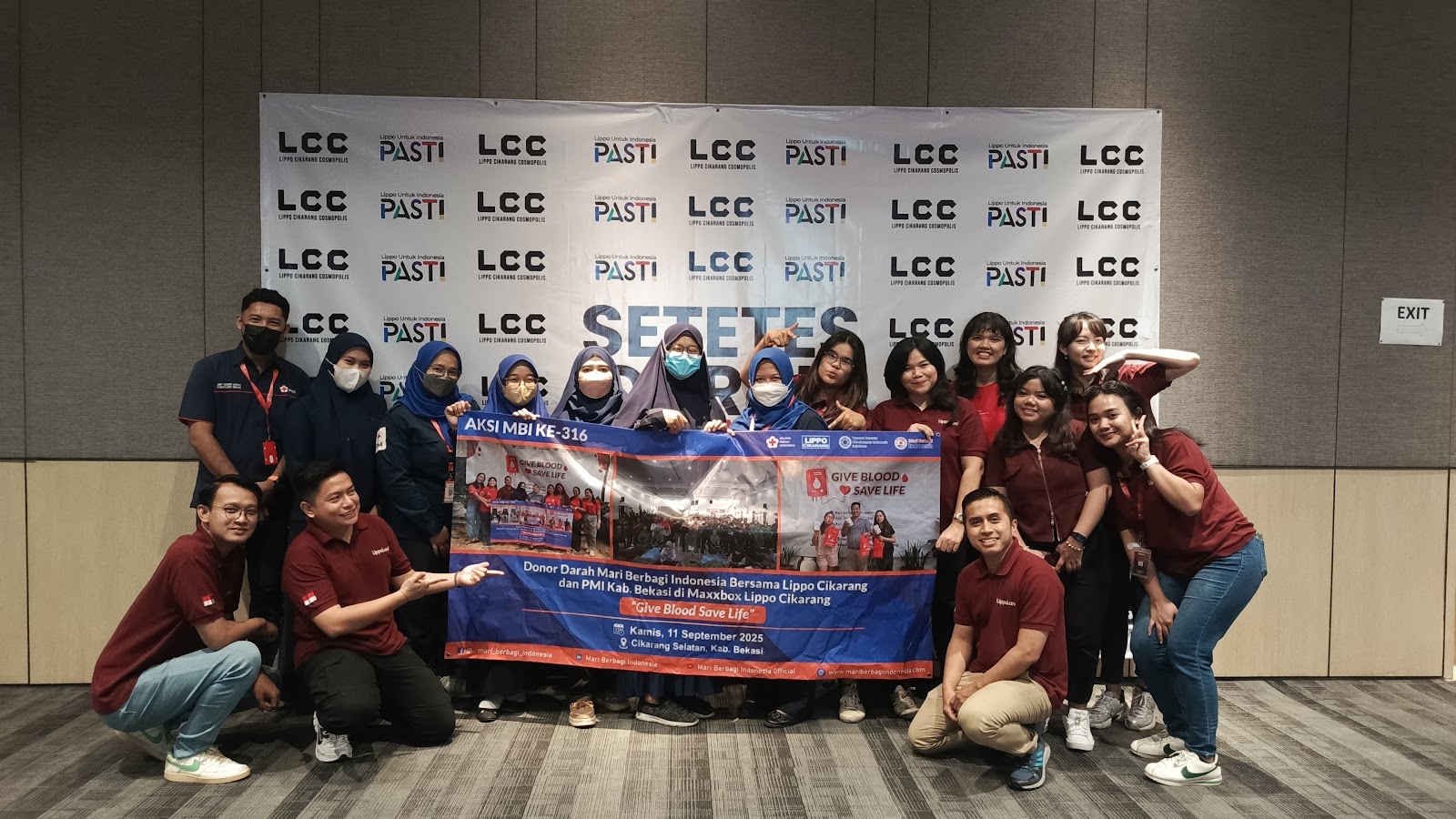 DONOR DARAH MARI BERBAGI INDONESIA BERSAMA LIPPO CIKARANG DI MAXXBOX LIPPO CIKARANG